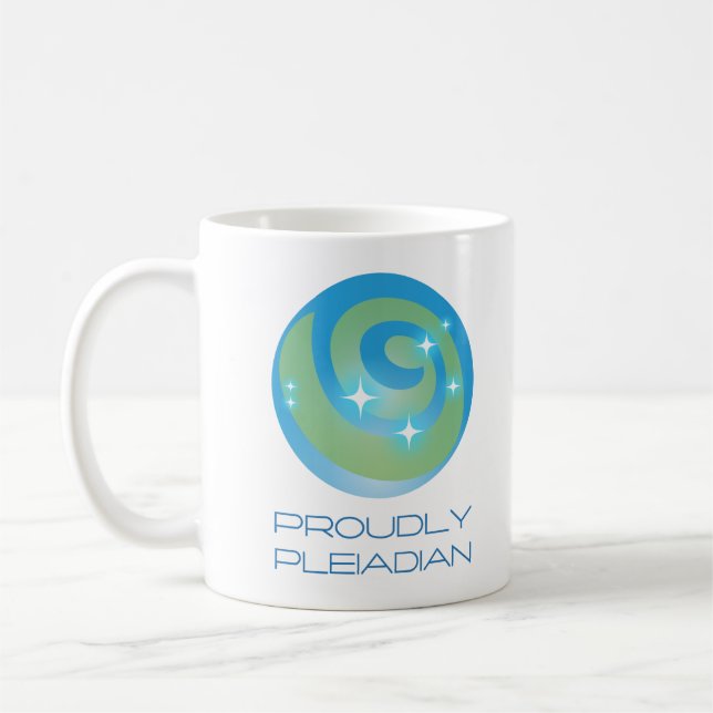 Proudly Pleiadian Mug | Custom Starseed Drinkware (Left)