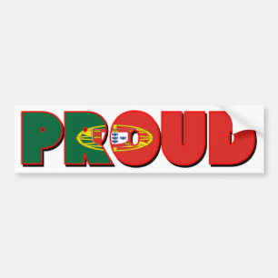 Proudly Portuguese Bumper Sticker