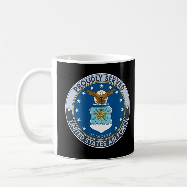 Proudly served Air Force veteran  Coffee Mug (Left)