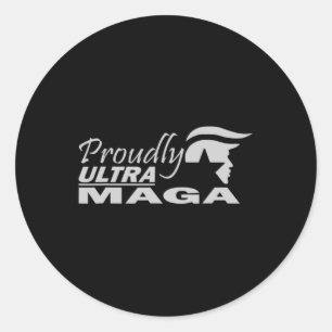 Proudly Ultra Maga Trump Anti Joe Biden Ultra Maga Classic Round Sticker