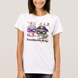 Proudly We Help Tee Cute Cartoon Character T-shirt