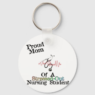 ProudMom of a Nursing Student Keychain