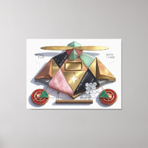 Proun Artifact: The Astral Pilot Geometry Canvas Print