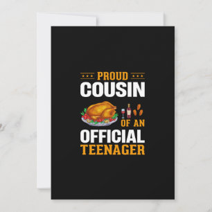 pround cousin of an official teenager invitation