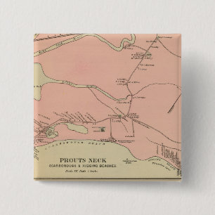 Prouts Neck Scarborough, Higgins beaches 2 Inch Square Button