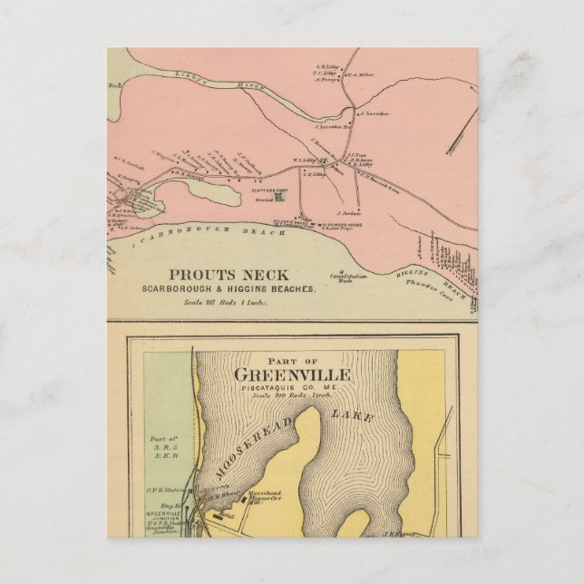 Prouts Neck Scarborough, Higgins beaches Postcard (Front)