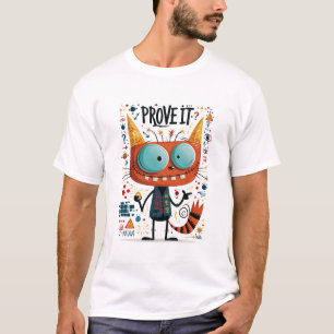 Prove It Funny Alien Cat Character Gift T-Shirt