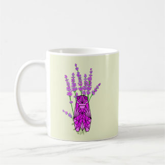 Provence avec cigale et lavande sur tasse à café.