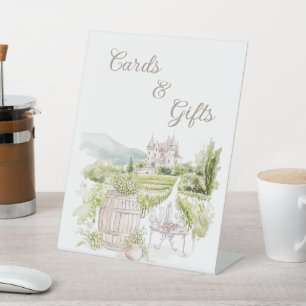 Provence Chateau French Bridal Cards & Gifts Pedestal Sign