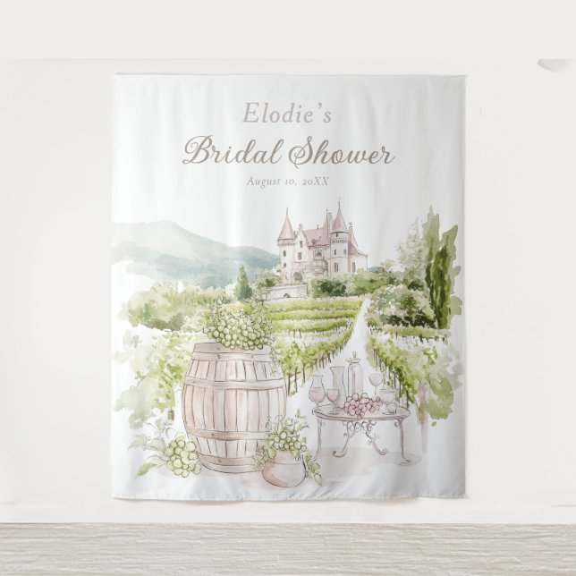 Provence Elegant Chateau French Country Bridal  Tapestry (Front)