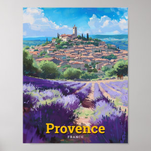 Provence France Art Vintage Travel  Poster