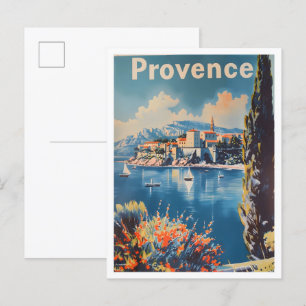 Provence France Classic Art Retro Vintage Travel Postcard