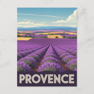 Provence France Lavender Fields Travel Postcard