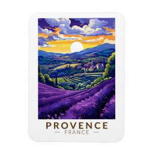 Provence France Lavender Travel Art Vintage Magnet