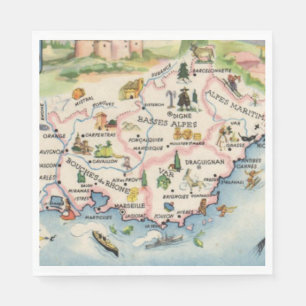 Provence France Map Napkin