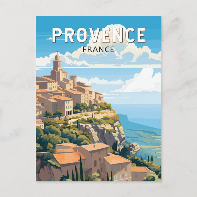 Provence France Travel Art Vintage Postcard (Front)