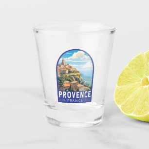 Provence France Travel Art Vintage Shot Glass