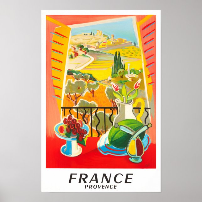 Provence France vintage travel Poster (Front)