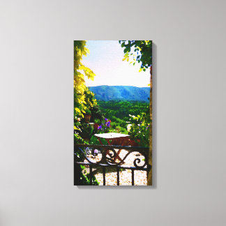 Provence garden view canvas print