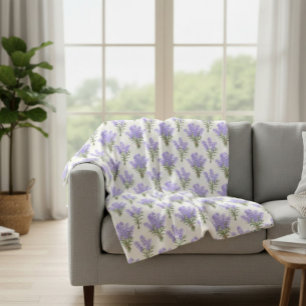 Provence Lavender Bunches Fleece Blanket
