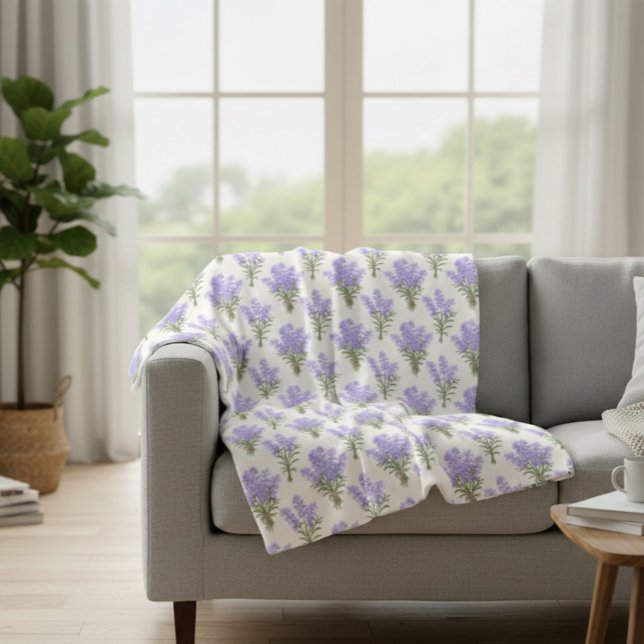 Provence Lavender Bunches  Fleece Blanket (Creator Uploaded)