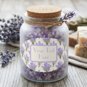 Provence Lavender Bunches Oval Sticker