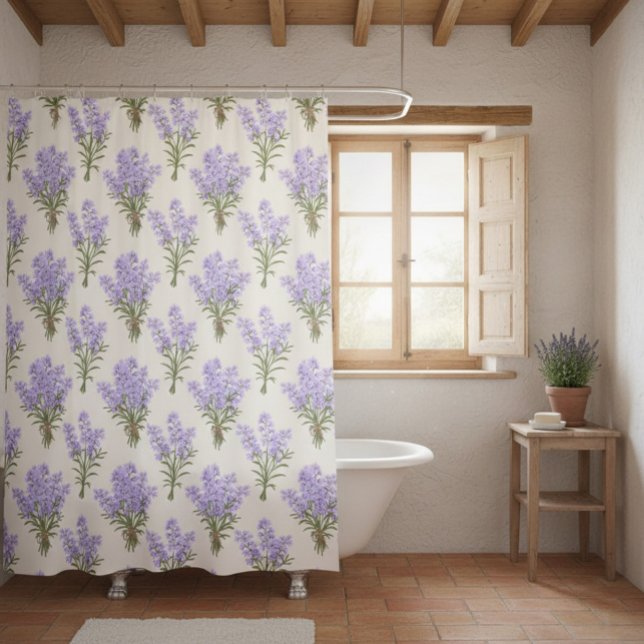 Provence Lavender Bunches Shower Curtain (Creator Uploaded)