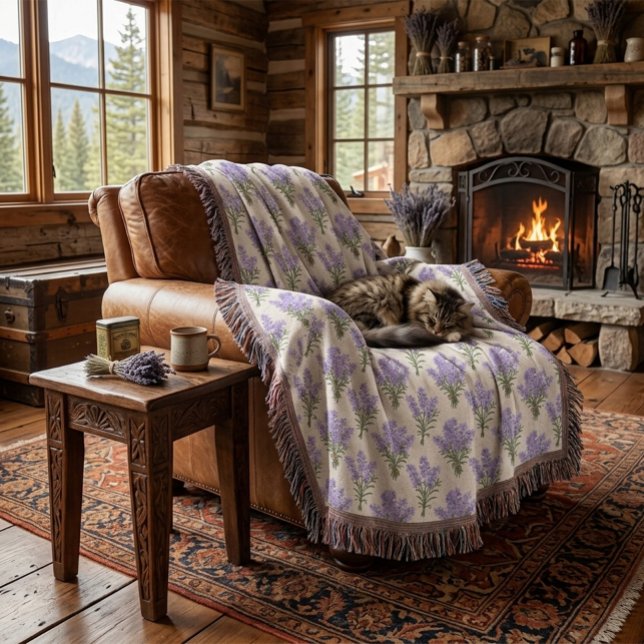 Provence Lavender Bunches  Throw Blanket (Creator Uploaded)