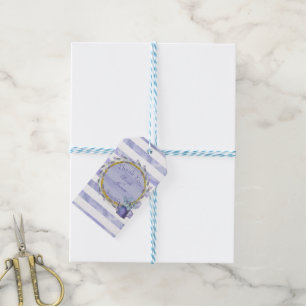 Provence Lavender Purple Flower Wedding Thank You Gift Tags