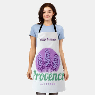 Provence Retro Lavender French Riviera France Apron