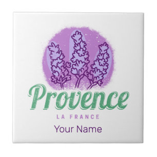 Provence Retro Lavender French Riviera France Tile