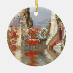 Provence Scenery Ceramic Ornament