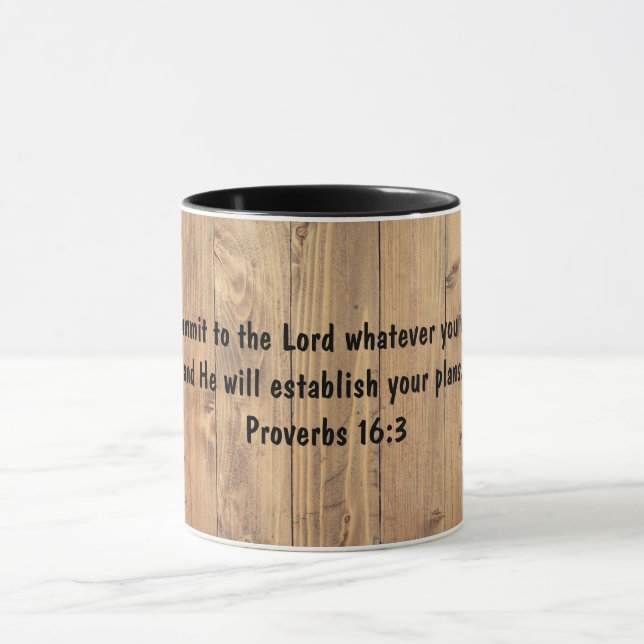 Proverb 16:3- Commit To The Lord Whatever You Do Mug (Center)