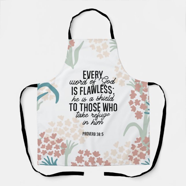 Proverb 30:5 Bible Verse Apron (Front)