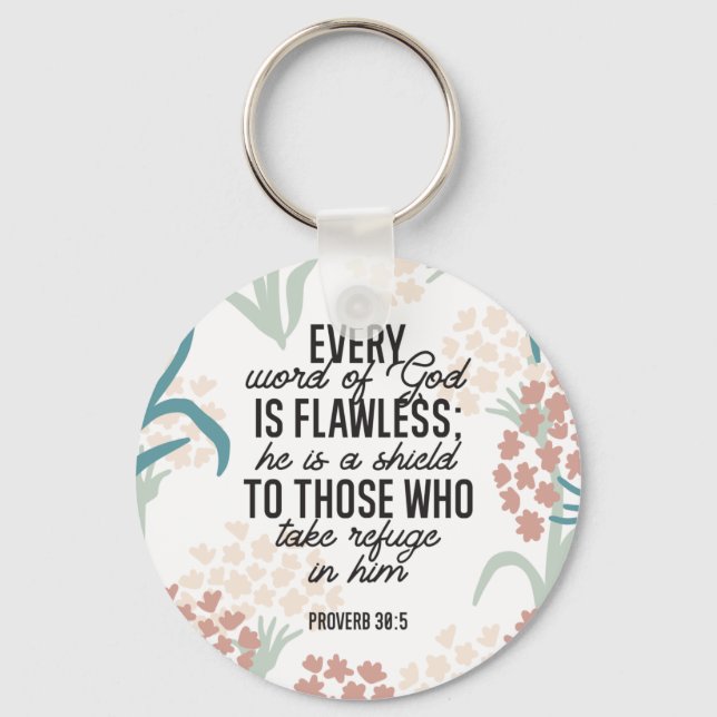 Proverb 30:5 Bible Verse Keychain (Front)