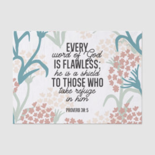Proverb 30:5 Bible Verse Tissue Paper