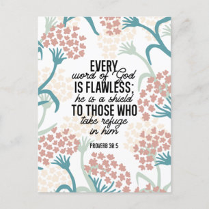Proverbe 30:5 Bible Verse Carte postale