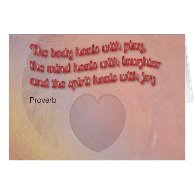 Proverbe de guérison avec coeur (Devant horizontal)