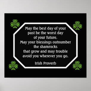 Proverbe irlandais - Meilleur Jour — Impression d'