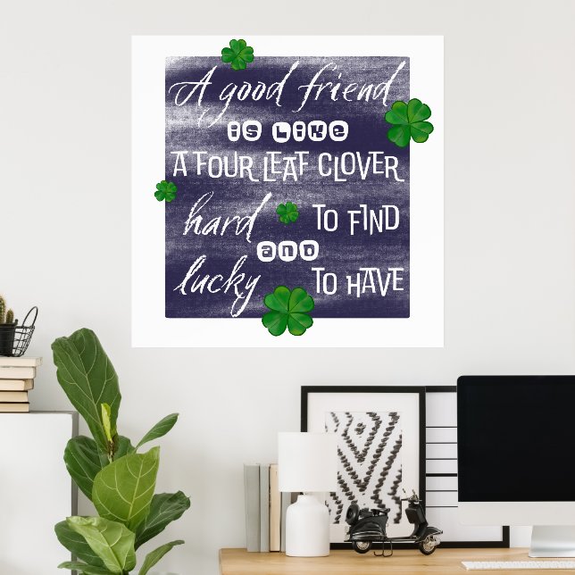 Proverbe sur l’amitié-Friendship proverb Poster (Home Office)