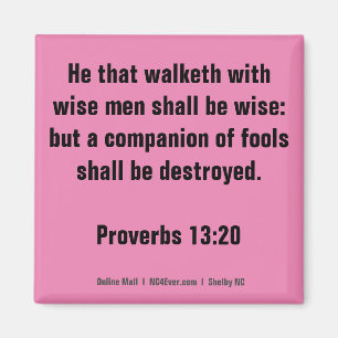 Proverbes 13:20 Bible Verse aimant