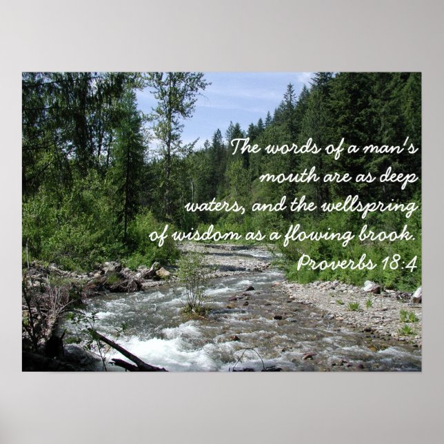 Proverbes 18:4 Poster (Devant)