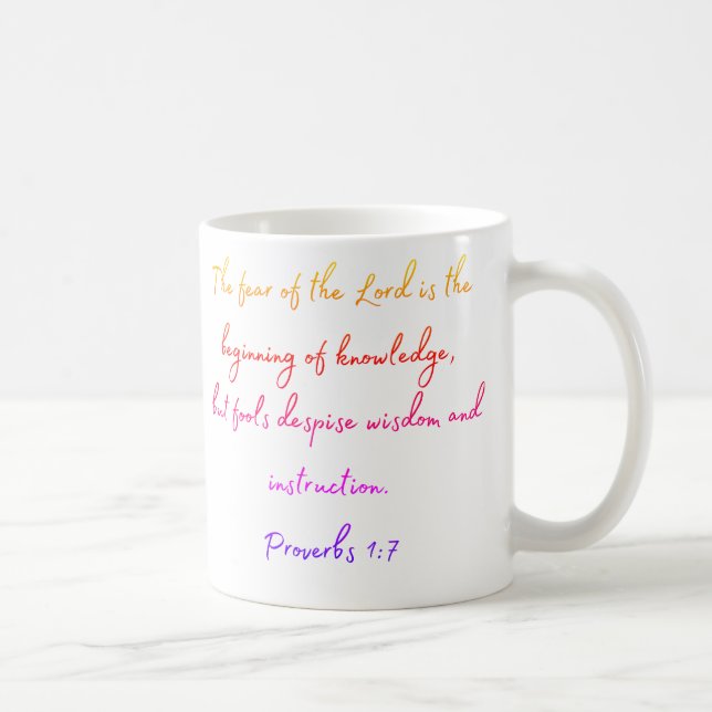 Proverbes 1:7 Mug multicolore (Droite)