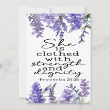 Proverbes 31:25 Carte d'encouragement