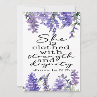Proverbes 31:25 Carte d'encouragement