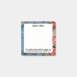 Proverbes 31:25 Post-It Notes Verset Biblique Flor