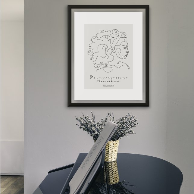 Proverbes 3:15 - Plus Précieux que Rubies Poster (Créateur téléchargé)