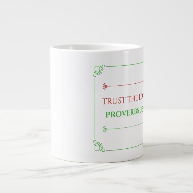Proverbes 3:5,6 Jumbo Mug (Devant)