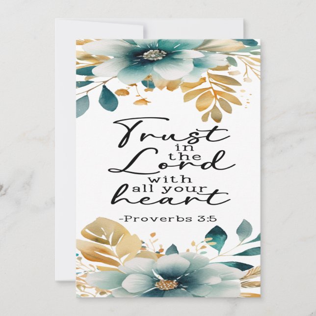 Proverbes 3:5 Carte d'encouragement (Devant)