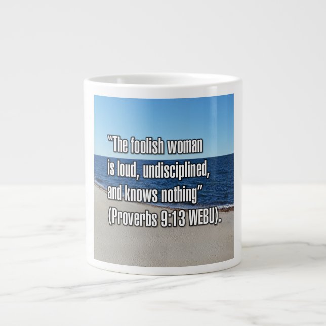 Proverbes 9:13 WEBU Mug (Devant)